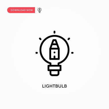 Ampul vektör simgesi. Web sitesi veya mobil uygulama için modern, basit düz vektör çizimi