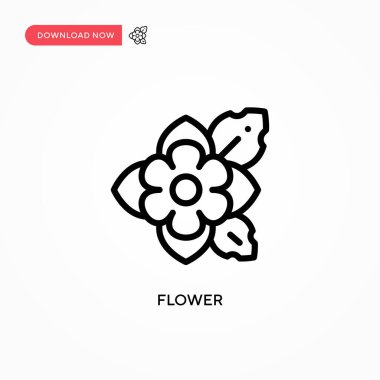 Çiçek vektör simgesi. Web sitesi veya mobil uygulama için modern, basit düz vektör çizimi