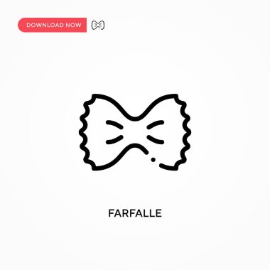 Farfalle vektör simgesi. Web sitesi veya mobil uygulama için modern, basit düz vektör çizimi