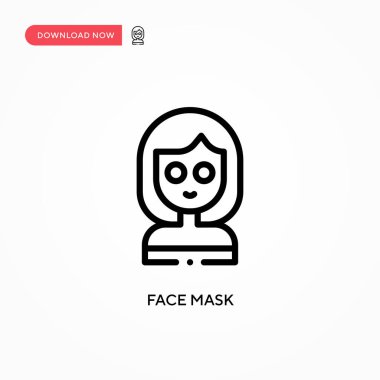 Yüz maskesi vektör simgesi. Web sitesi veya mobil uygulama için modern, basit düz vektör çizimi