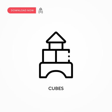 Küpler vektör simgesi. Web sitesi veya mobil uygulama için modern, basit düz vektör çizimi