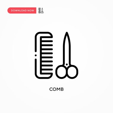 Tarak vektör simgesi. Web sitesi veya mobil uygulama için modern, basit düz vektör çizimi