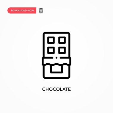 Çikolata vektör simgesi. Web sitesi veya mobil uygulama için modern, basit düz vektör çizimi