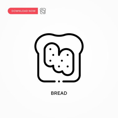 Ekmek vektör simgesi. Web sitesi veya mobil uygulama için modern, basit düz vektör çizimi