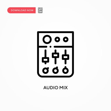 Ses karıştırma vektör simgesi. Web sitesi veya mobil uygulama için modern, basit düz vektör çizimi