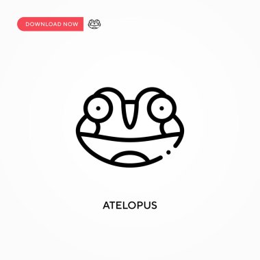 Atelopus vektör simgesi. Web sitesi veya mobil uygulama için modern, basit düz vektör çizimi