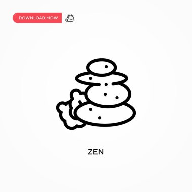 Zen vektör simgesi. Web sitesi veya mobil uygulama için modern, basit düz vektör çizimi