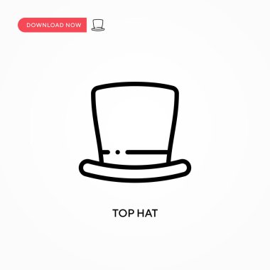 Silindir şapka vektör simgesi. Web sitesi veya mobil uygulama için modern, basit düz vektör çizimi