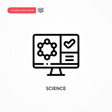 Bilim vektör simgesi. Web sitesi veya mobil uygulama için modern, basit düz vektör çizimi