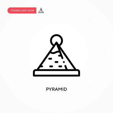 Piramit vektör simgesi. Web sitesi veya mobil uygulama için modern, basit düz vektör çizimi