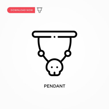 Kolye vektör simgesi. Web sitesi veya mobil uygulama için modern, basit düz vektör çizimi