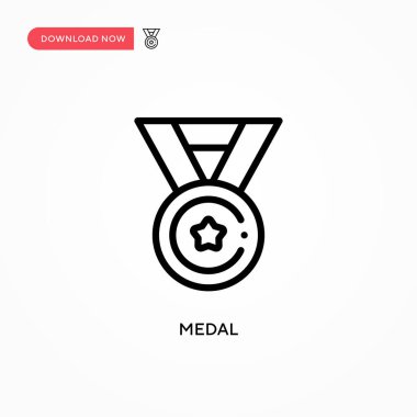 Madalya vektör simgesi. Web sitesi veya mobil uygulama için modern, basit düz vektör çizimi