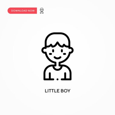 Küçük çocuk vektör ikonu. Web sitesi veya mobil uygulama için modern, basit düz vektör çizimi
