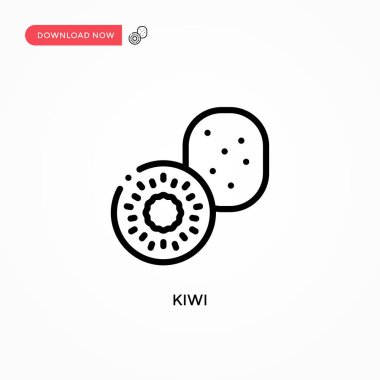 Kivi vektör simgesi. Web sitesi veya mobil uygulama için modern, basit düz vektör çizimi