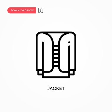Ceket vektör simgesi. Web sitesi veya mobil uygulama için modern, basit düz vektör çizimi