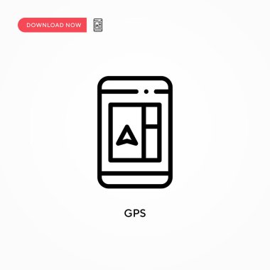 GPS vektör simgesi. Web sitesi veya mobil uygulama için modern, basit düz vektör çizimi