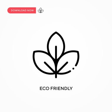 Çevre dostu vektör simgesi. Web sitesi veya mobil uygulama için modern, basit düz vektör çizimi