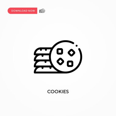 Kurabiye vektör simgesi. Web sitesi veya mobil uygulama için modern, basit düz vektör çizimi