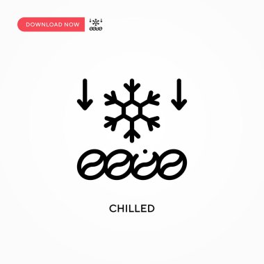 Soğutulmuş vektör simgesi. Web sitesi veya mobil uygulama için modern, basit düz vektör çizimi