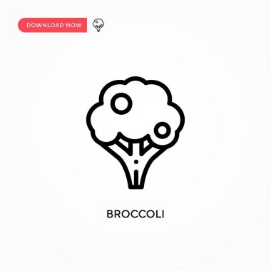 Brokoli vektör simgesi. Web sitesi veya mobil uygulama için modern, basit düz vektör çizimi