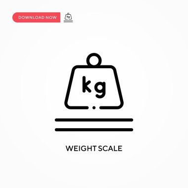 Ağırlık ölçekli vektör simgesi. Web sitesi veya mobil uygulama için modern, basit düz vektör çizimi