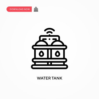 Su tankı vektör simgesi. Web sitesi veya mobil uygulama için modern, basit düz vektör çizimi