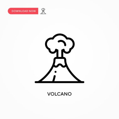 Volkan vektör simgesi. Web sitesi veya mobil uygulama için modern, basit düz vektör çizimi