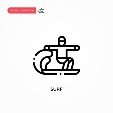 Sörf vektör simgesi. Web sitesi veya mobil uygulama için modern, basit düz vektör çizimi