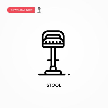 Tabure vektör simgesi. Web sitesi veya mobil uygulama için modern, basit düz vektör çizimi