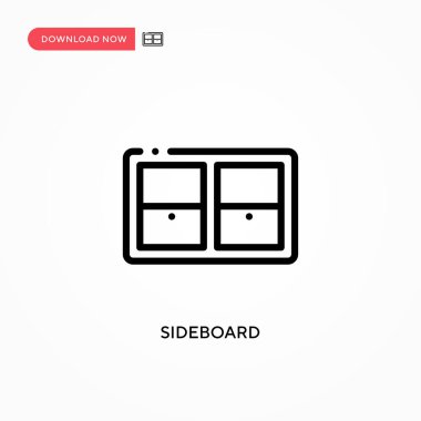 Yan tahta vektör simgesi. Web sitesi veya mobil uygulama için modern, basit düz vektör çizimi