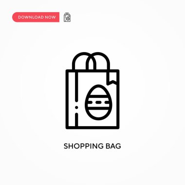 Alışveriş poşeti vektör simgesi. Web sitesi veya mobil uygulama için modern, basit düz vektör çizimi