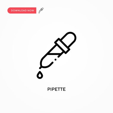 Pipette vektör simgesi. Web sitesi veya mobil uygulama için modern, basit düz vektör çizimi