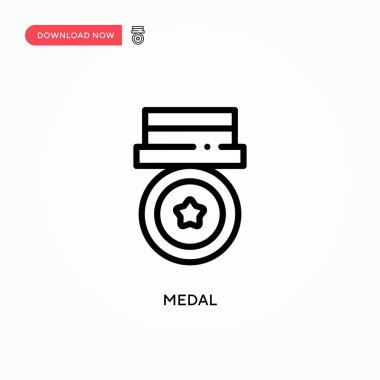 Madalya vektör simgesi. Web sitesi veya mobil uygulama için modern, basit düz vektör çizimi