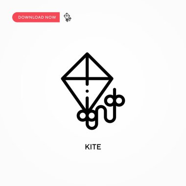 Uçurtma vektör simgesi. Web sitesi veya mobil uygulama için modern, basit düz vektör çizimi