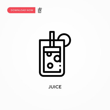 Meyve suyu vektörü ikonu. Web sitesi veya mobil uygulama için modern, basit düz vektör çizimi