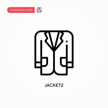 Ceket 2 vektör simgesi. Web sitesi veya mobil uygulama için modern, basit düz vektör çizimi