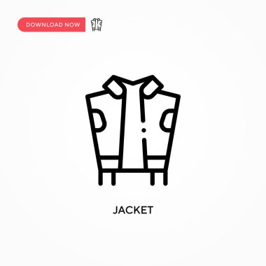 Ceket vektör simgesi. Web sitesi veya mobil uygulama için modern, basit düz vektör çizimi