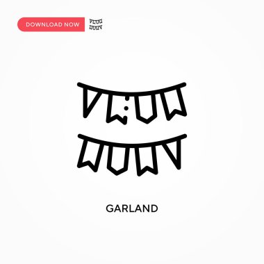 Çelenk vektör simgesi. Web sitesi veya mobil uygulama için modern, basit düz vektör çizimi