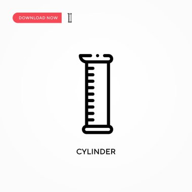 Silindir vektör simgesi. Web sitesi veya mobil uygulama için modern, basit düz vektör çizimi
