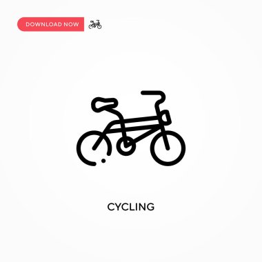 Bisiklet vektör simgesi. Web sitesi veya mobil uygulama için modern, basit düz vektör çizimi