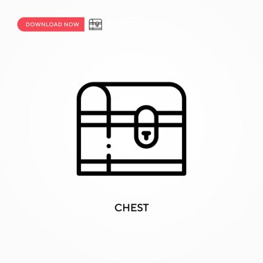 Göğüs vektör simgesi. Web sitesi veya mobil uygulama için modern, basit düz vektör çizimi