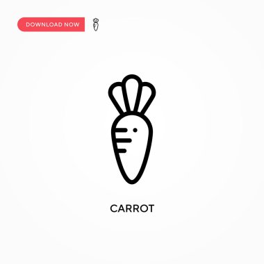 Havuç vektör simgesi. Web sitesi veya mobil uygulama için modern, basit düz vektör çizimi