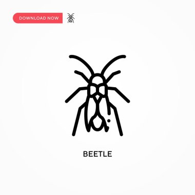Böcek vektör simgesi. Web sitesi veya mobil uygulama için modern, basit düz vektör çizimi