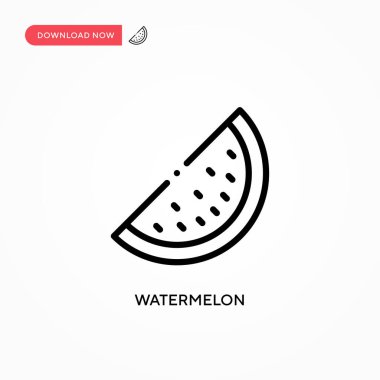 Karpuz vektör simgesi. Web sitesi veya mobil uygulama için modern, basit düz vektör çizimi