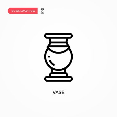 Vazo vektör simgesi. Web sitesi veya mobil uygulama için modern, basit düz vektör çizimi