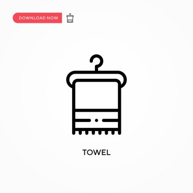 Havlu vektör simgesi. Web sitesi veya mobil uygulama için modern, basit düz vektör çizimi