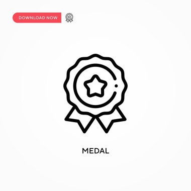 Madalya vektör simgesi. Web sitesi veya mobil uygulama için modern, basit düz vektör çizimi