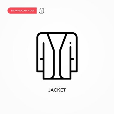 Ceket vektör simgesi. Web sitesi veya mobil uygulama için modern, basit düz vektör çizimi