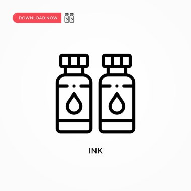 Mürekkep vektör simgesi. Web sitesi veya mobil uygulama için modern, basit düz vektör çizimi