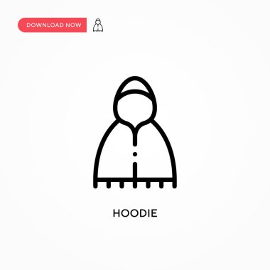Kapüşonlu vektör ikonu. Web sitesi veya mobil uygulama için modern, basit düz vektör çizimi
